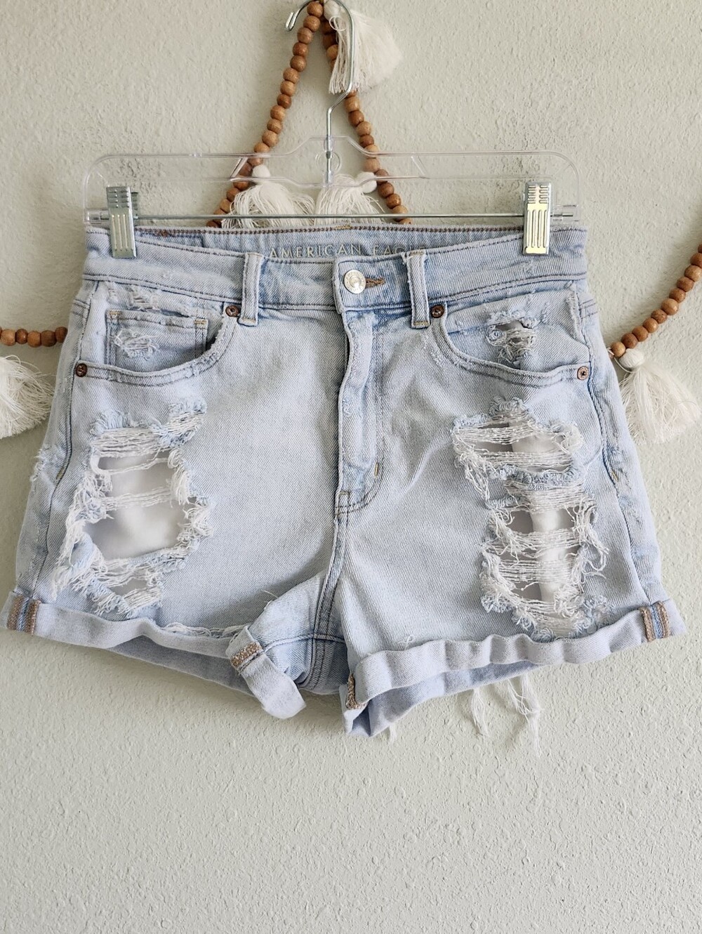 American Eagle Distresses Mom Shorts